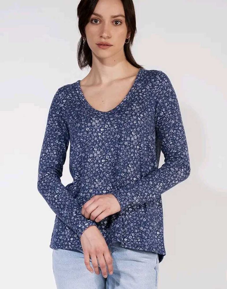 Floral Print Long Sleeve Top