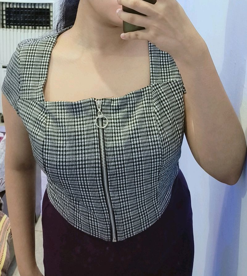 Black&amp;White Chain Up Top