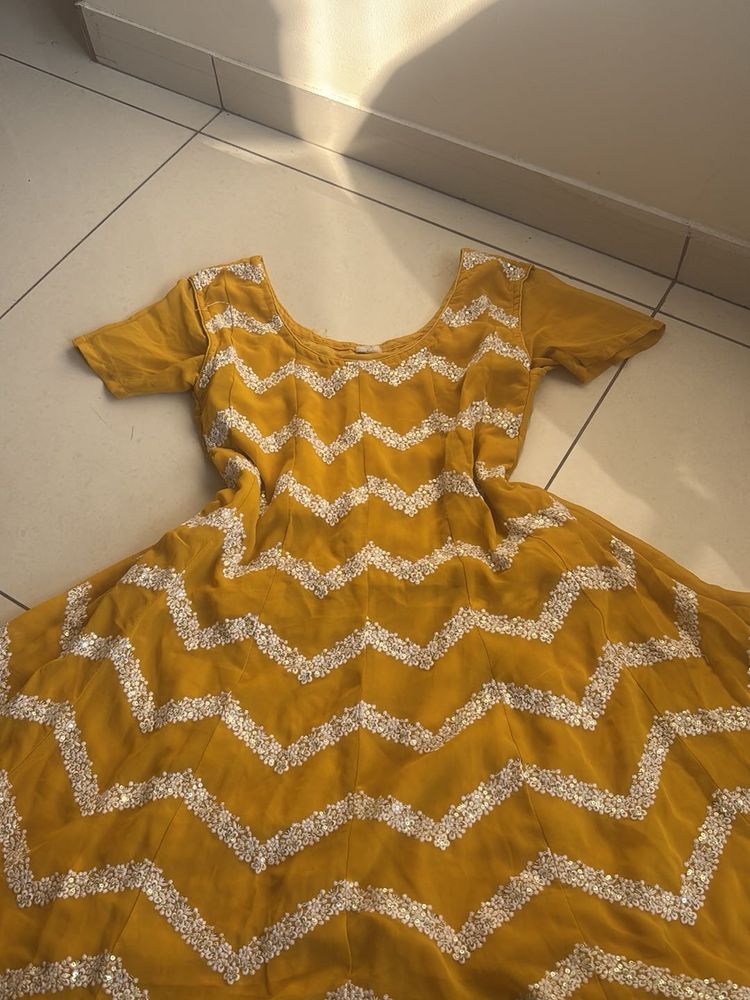 short anarkali and flared pants