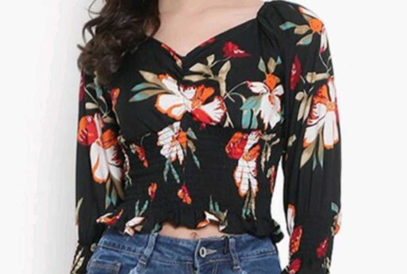 Floral Print Long Sleeve Top