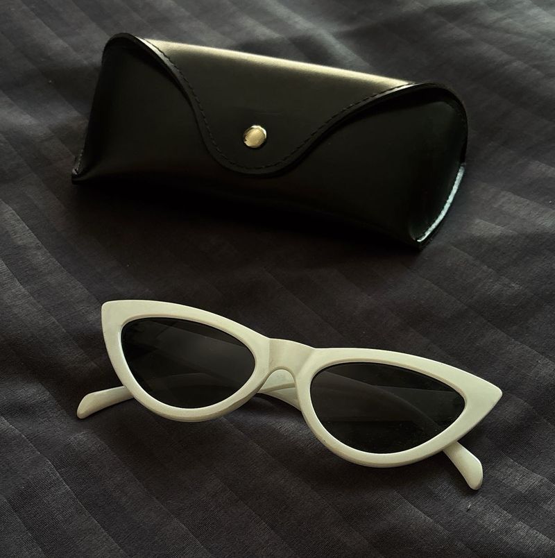 White Cat Eye Sunglass