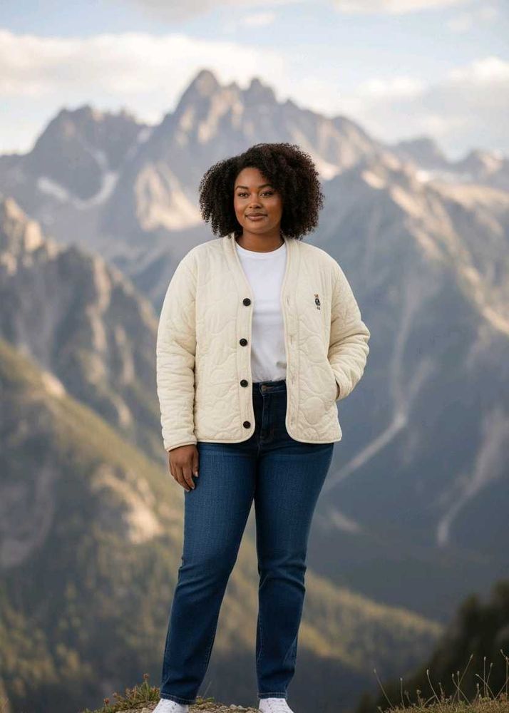 Cream Quilted Jacket