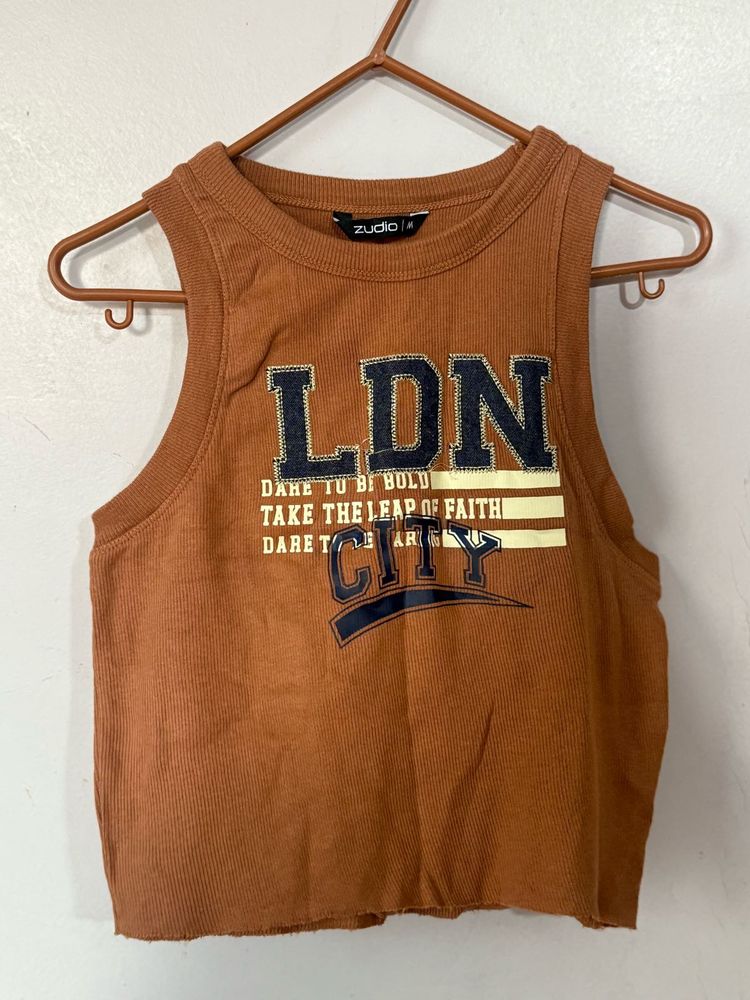Zudio Brown LDN Graphic Tank