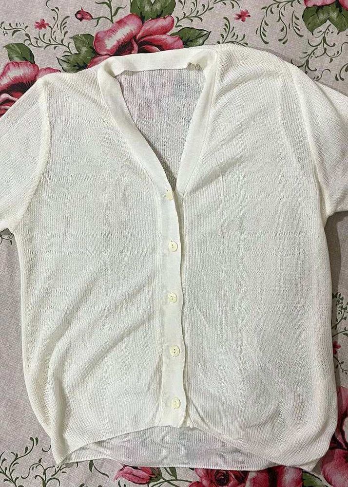 Pretty Korean Off White Top