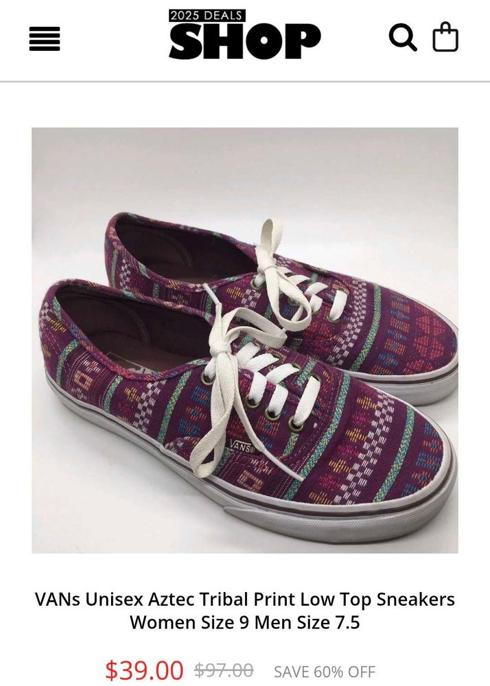 Vans Aztec Tribal Sneakers