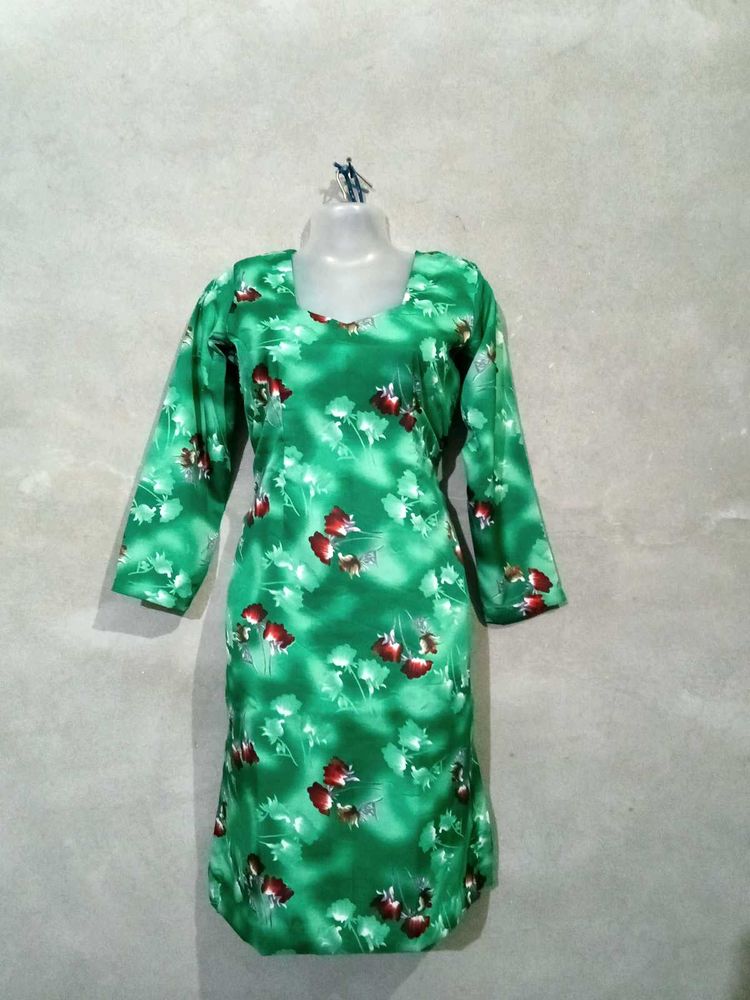 Green Floral Kurta Salwar Suit