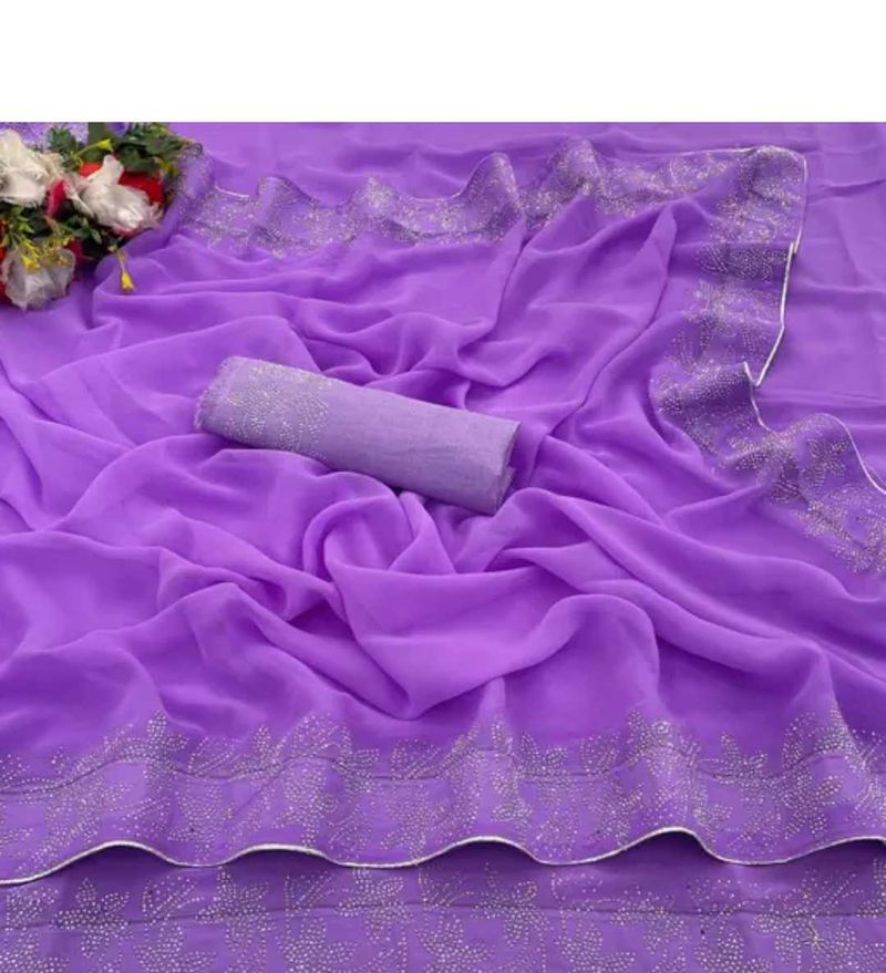 Elegant Purple Saree