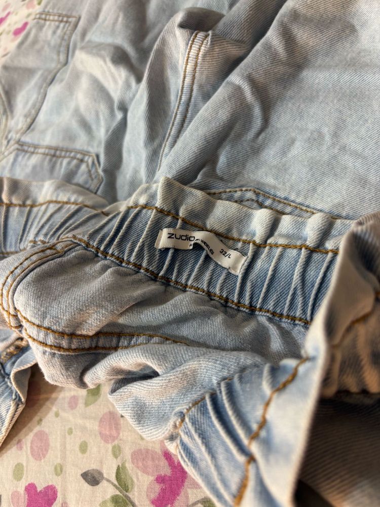 Stylish Light Blue Denim Joggers