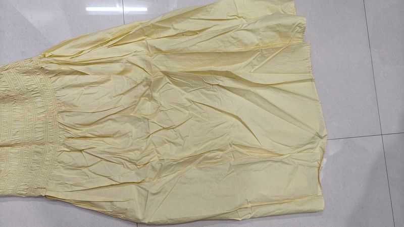 strappy smocked yellow h&amp;m preloved dress