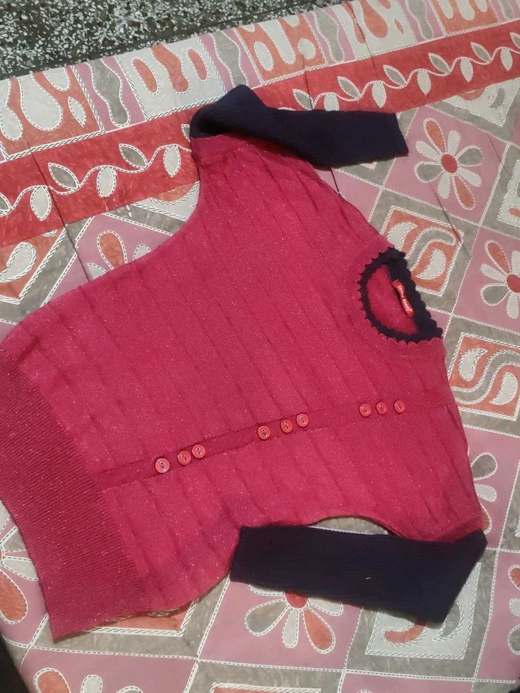 Cute Pink Knit Cardigan