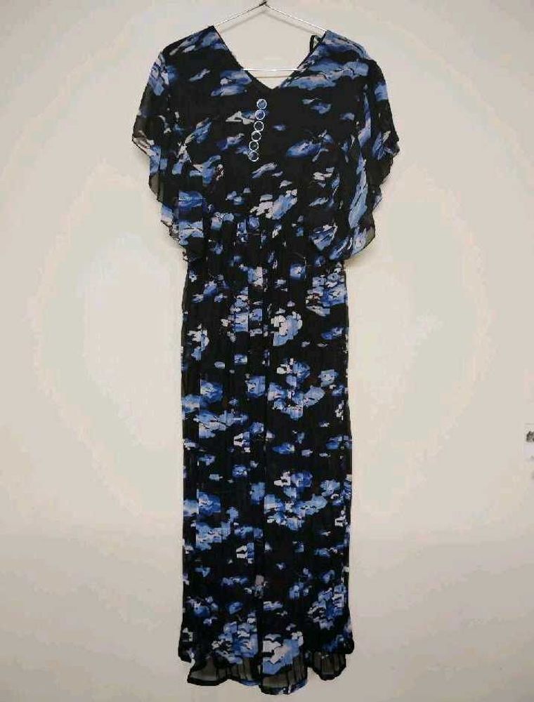 Blue Floral Maxi Dress