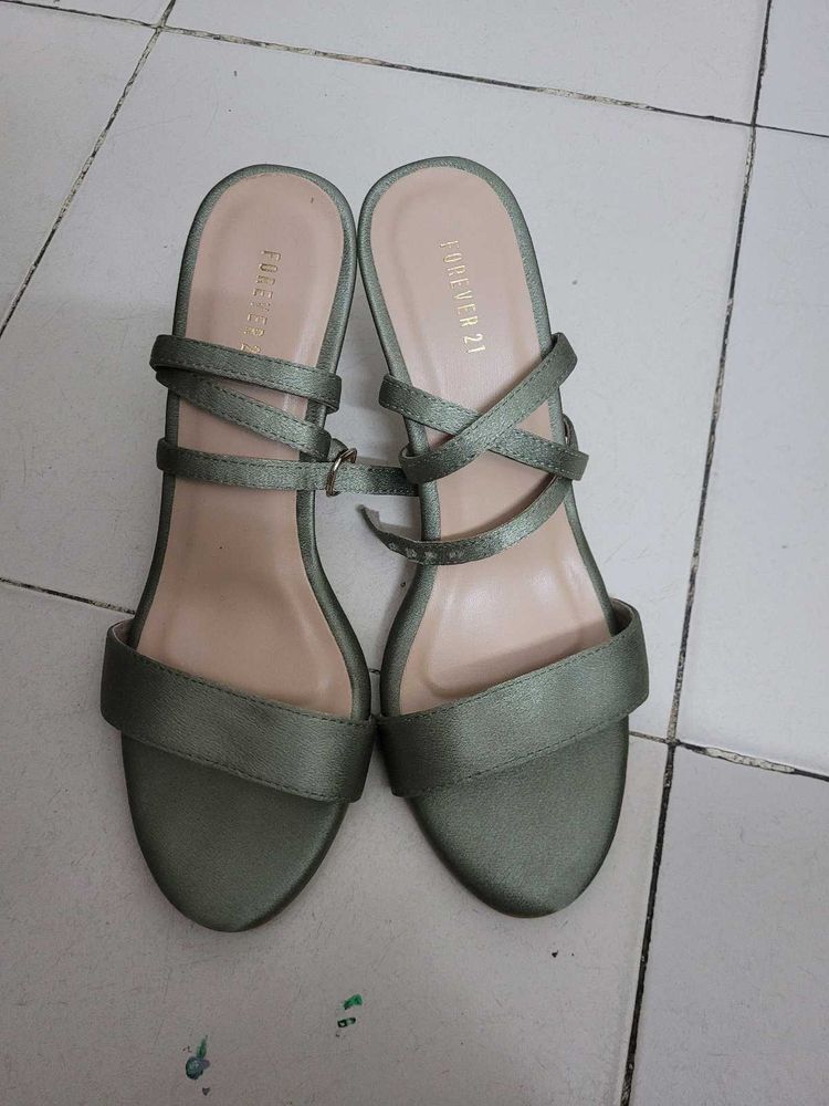 Forever 21 Olive Green Pencil Heel