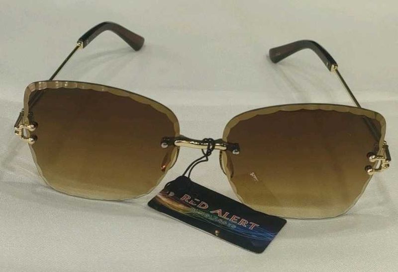 Red Alert Rimless Sunglasses