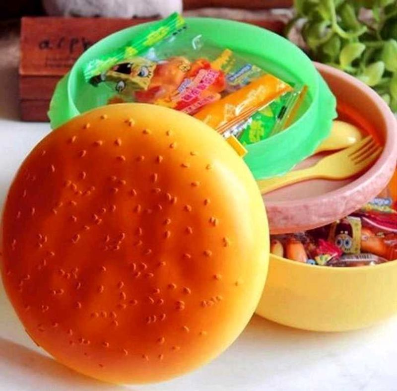 Hamburger 🍔 Lunch Box For School Picnic