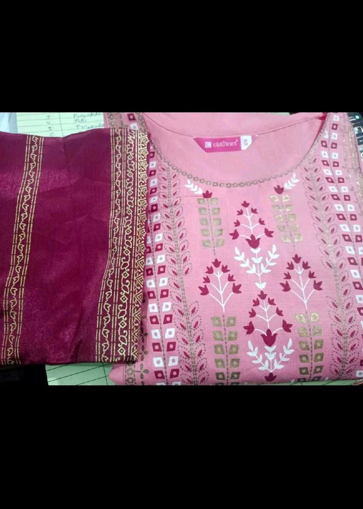 Stylish Cotton Kurta , Bottom And Dupatta Set