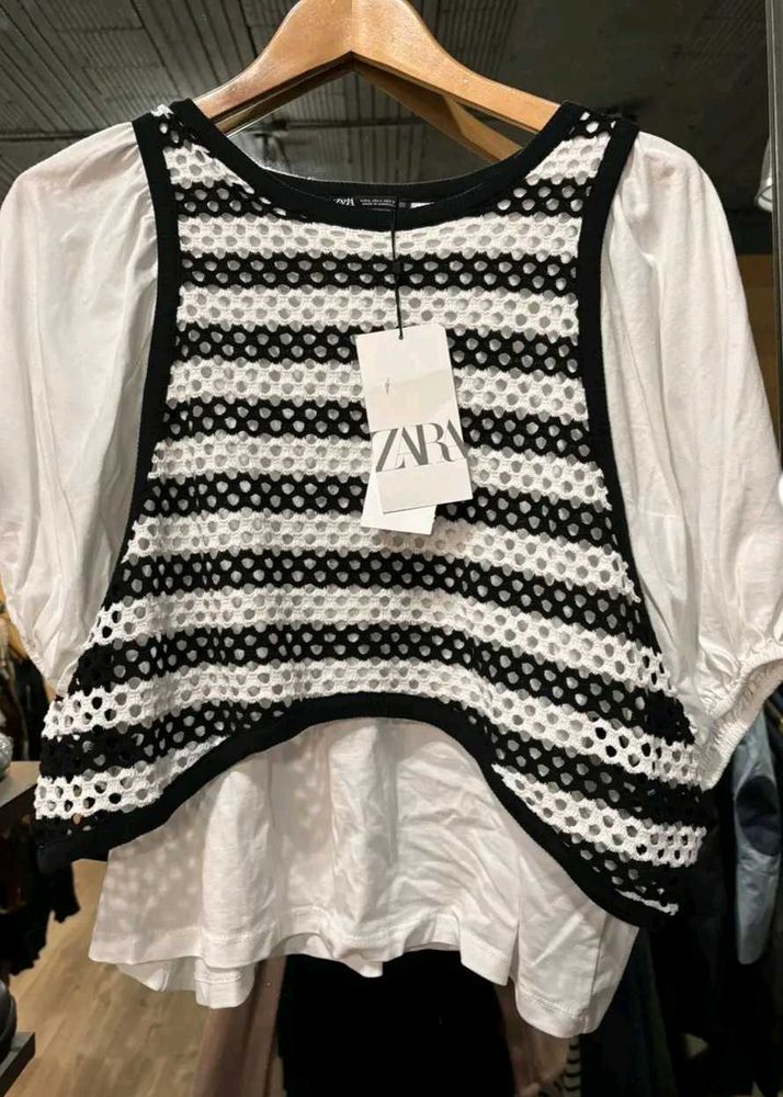 ZARA Black And White....New With Tags