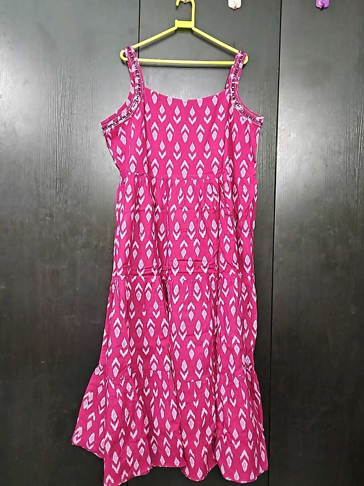 Ikkat Print Dress