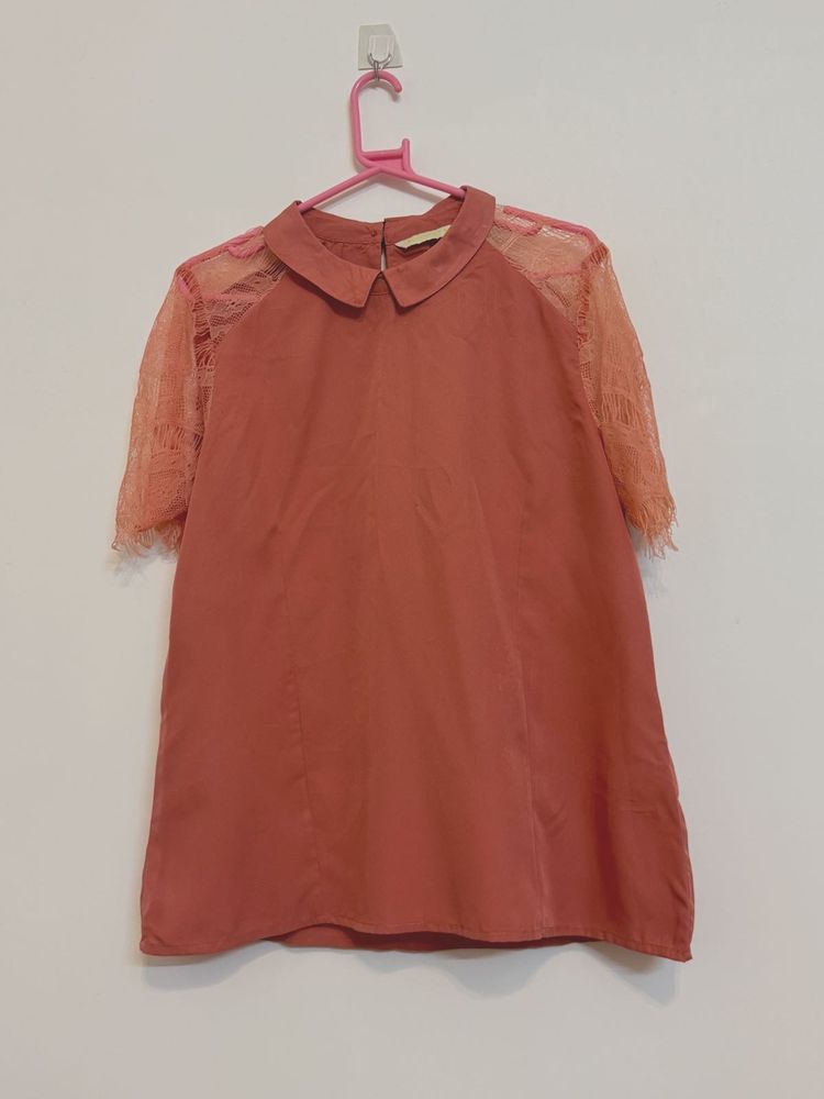 COMBO 💕Peter Pan Collar Blouse with Lace Sleeves