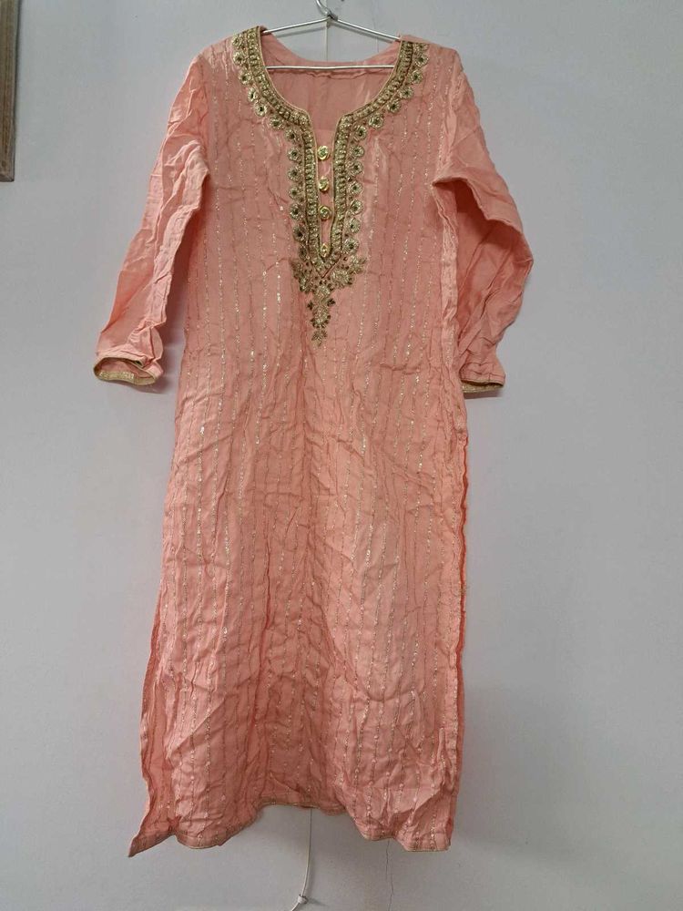 Peach 3pc Kurta Set