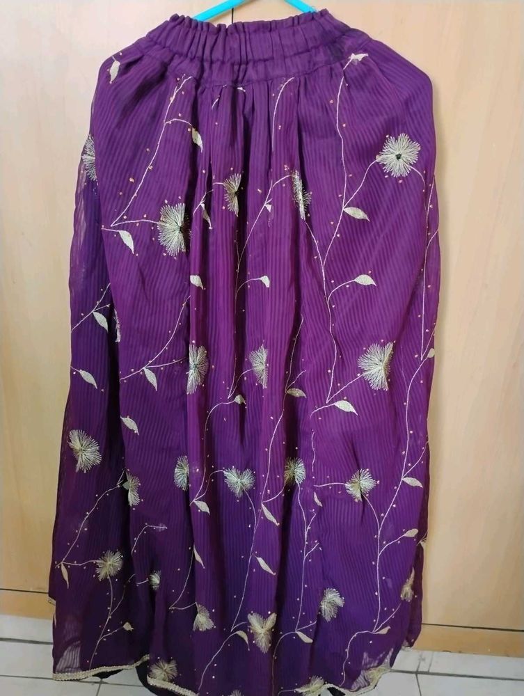 Purple Ethnic Skirt Top