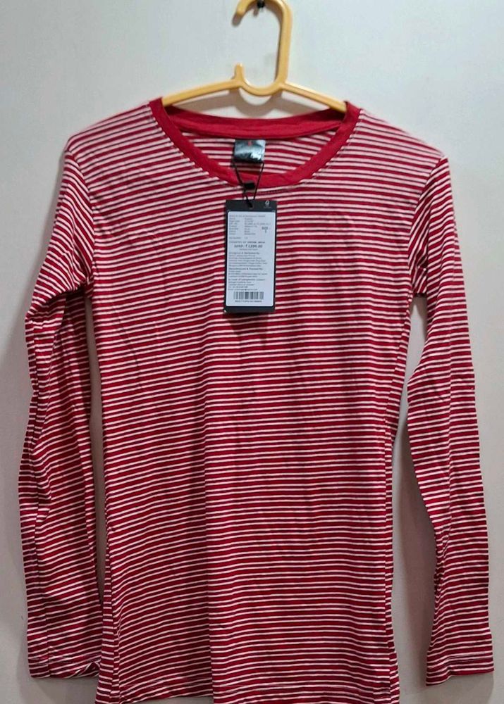 Striped Round-Neck Top
