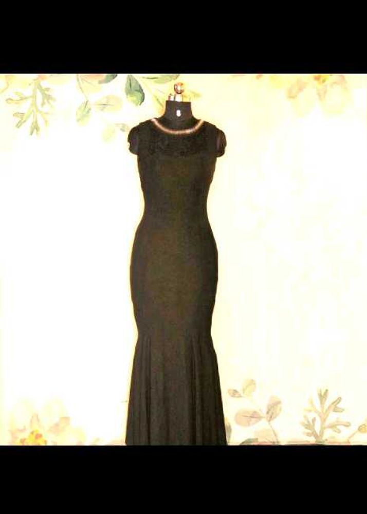Black Sheath Dress With Lace