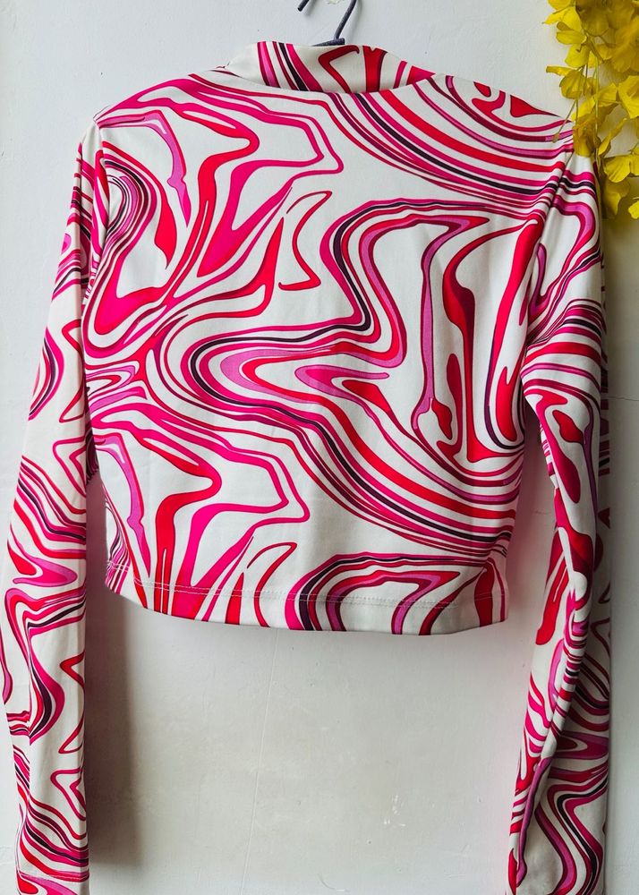 Trendy Swirl Print Top