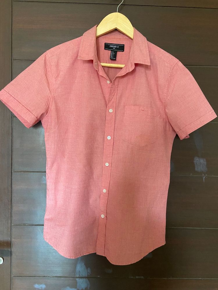 Forever 21 Men’s Pink Cotton  Shirt (S)h