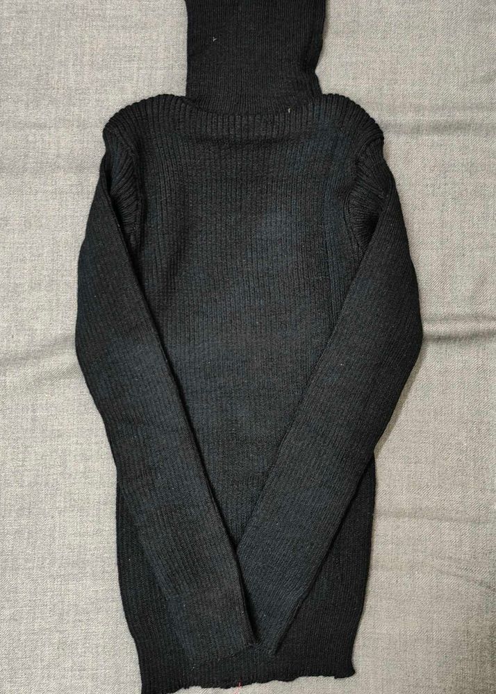 Black High Neck Top