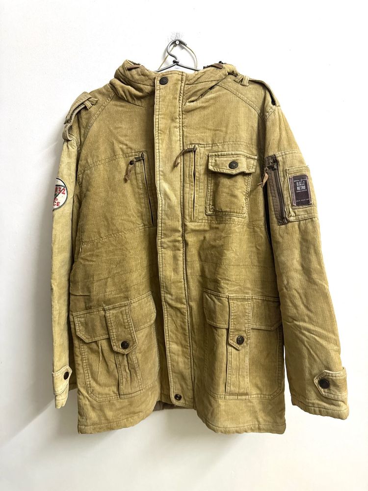 Retro Corduroy hooded jacket