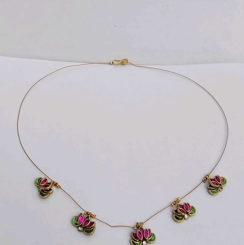 Lotus Charm Necklace