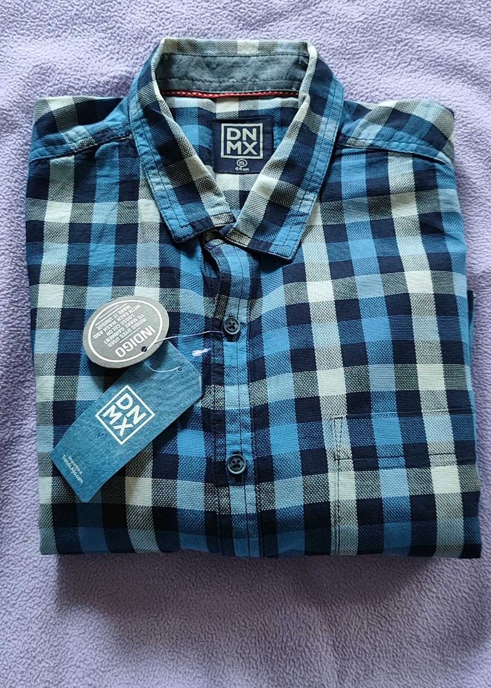 DNMX Blue Checkered Shirt