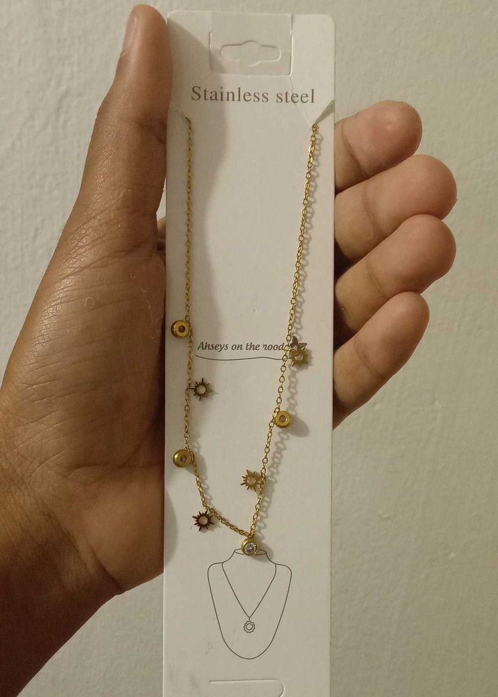 Gold-Plated Chain With Small Pendents