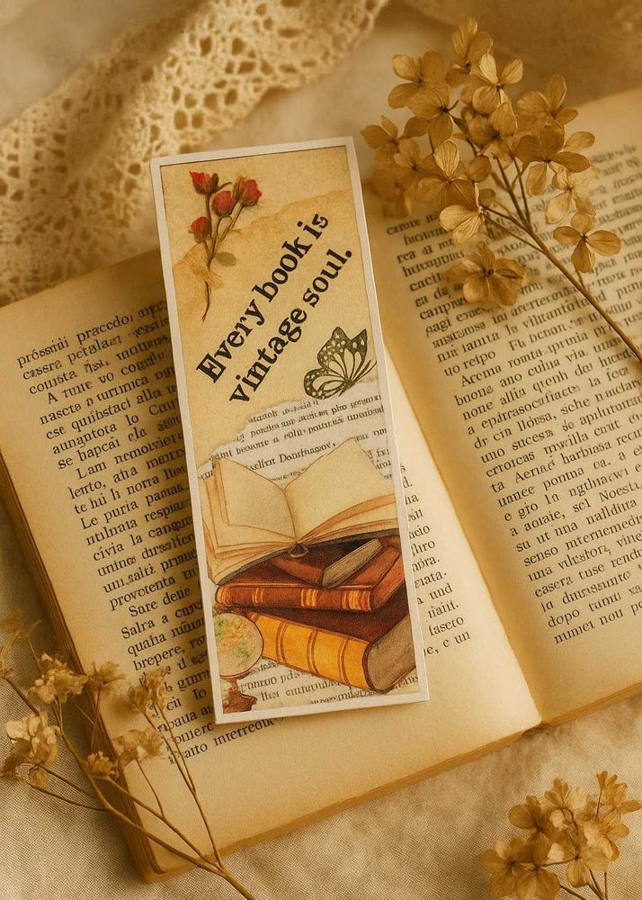 Vintage Book Bookmark