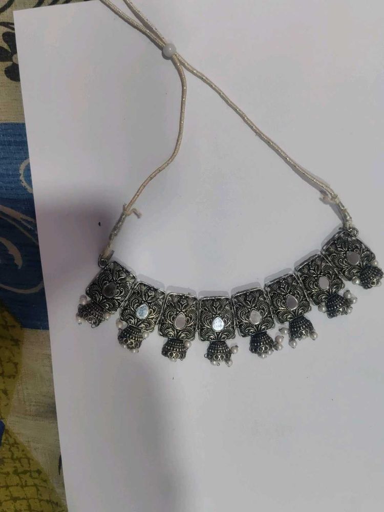 Oxidized Silver Necklace