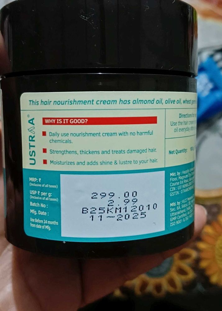 Ustraa Hair Nourishment Cream