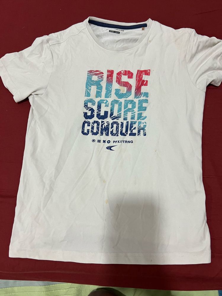 Cool Graphic Tee - Rise Score Conquer