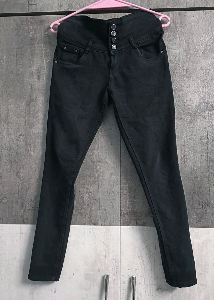 High Waist Black Jeans Girls