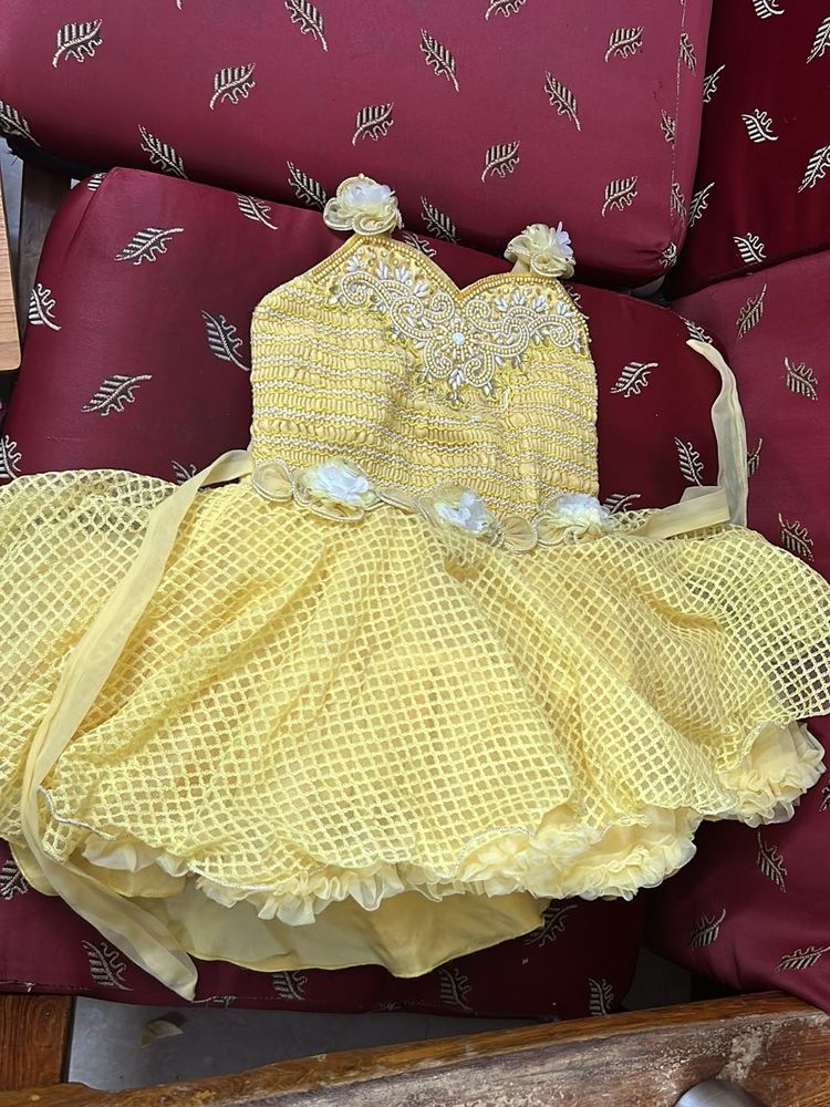 Cute Yellow Party Dress 2 Yrs Old