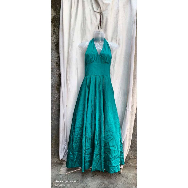 Emerald Green Halter Gown