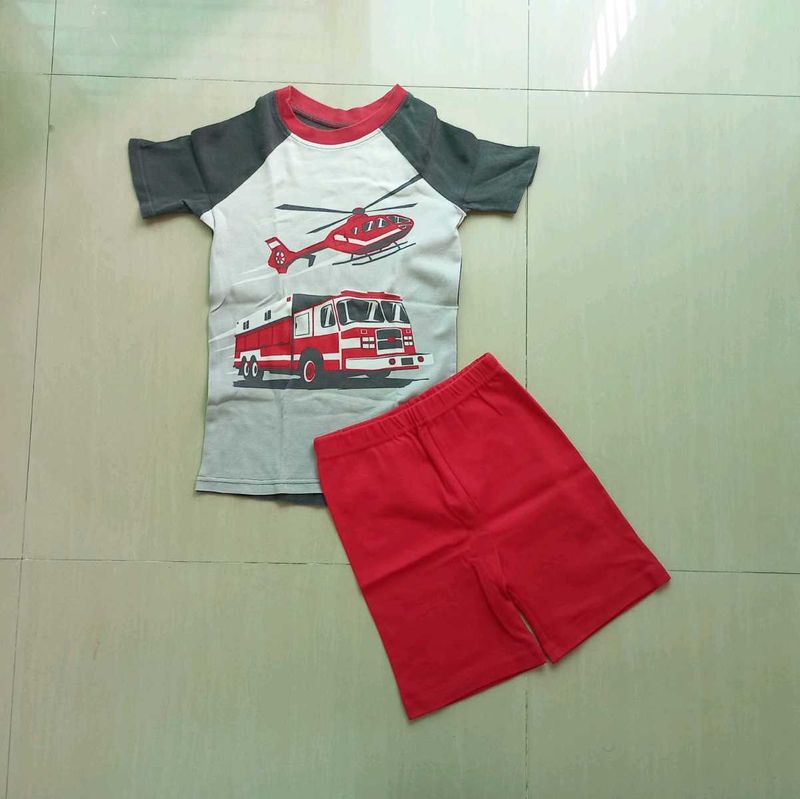 Cute Fire Truck Kids Outfit
