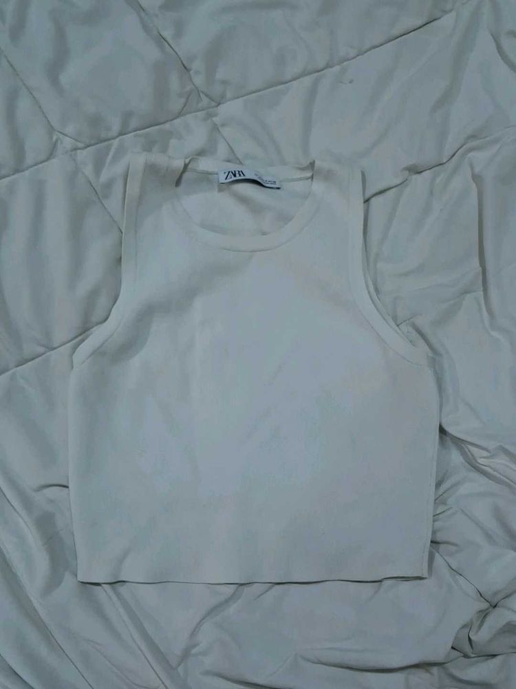 Zara White Tank Top