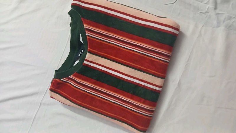 A multicolored sweatshirt