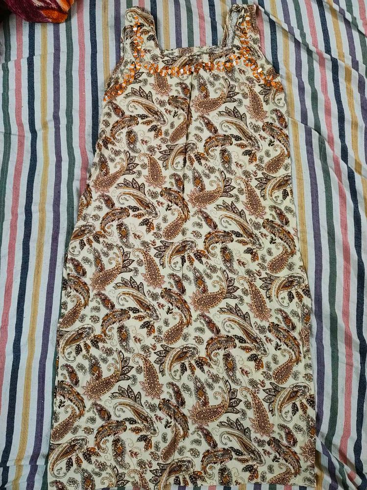 Paisley Print Sleeveless Dress