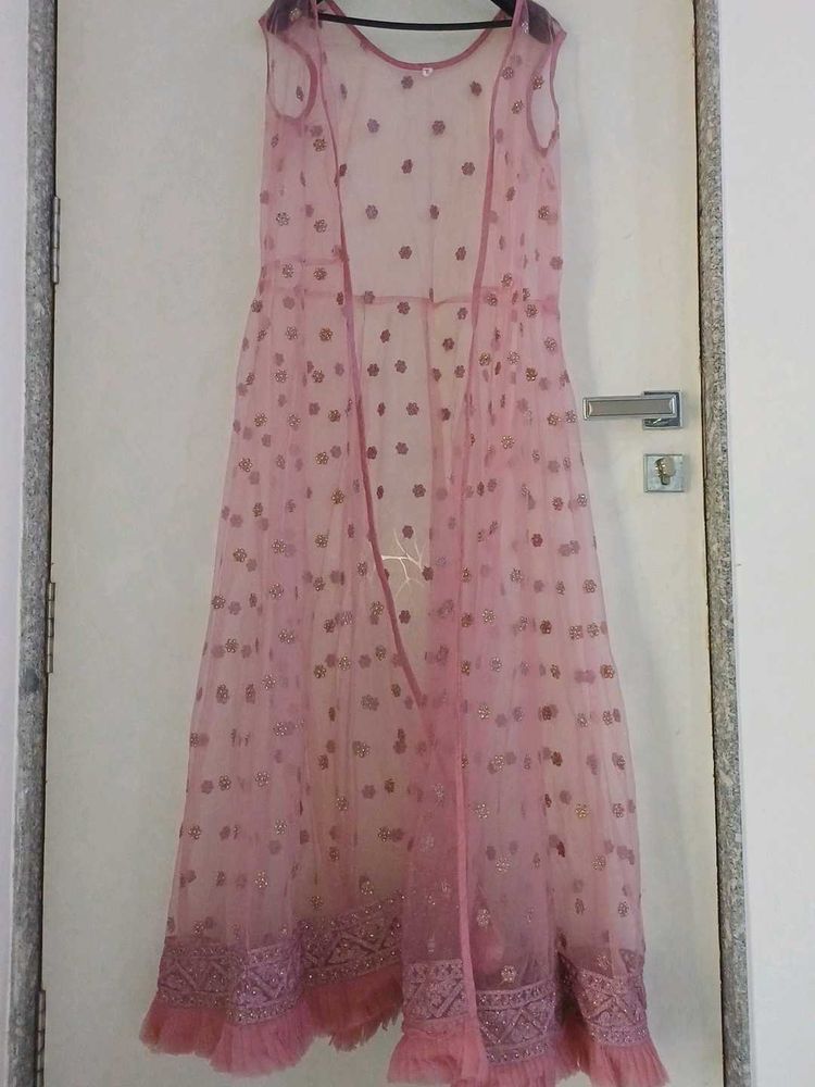 Pink Embellished Ethnic Shrug