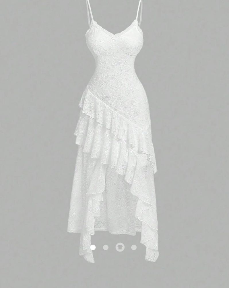 lace trimmed slip dress