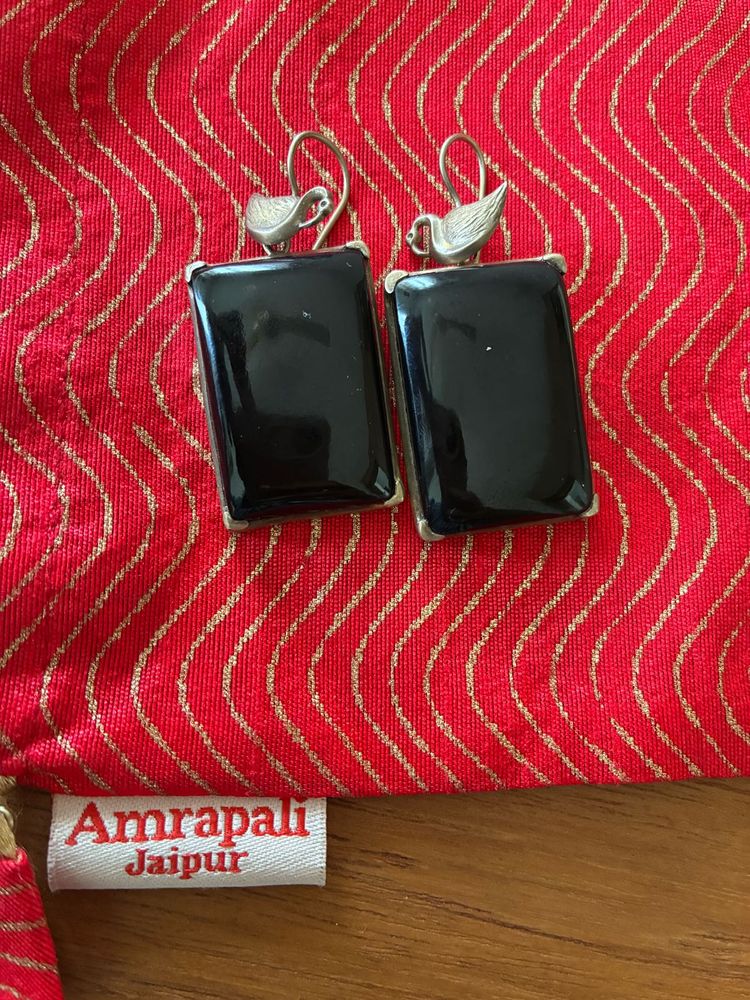 Amrapali Silver Earrings with swans