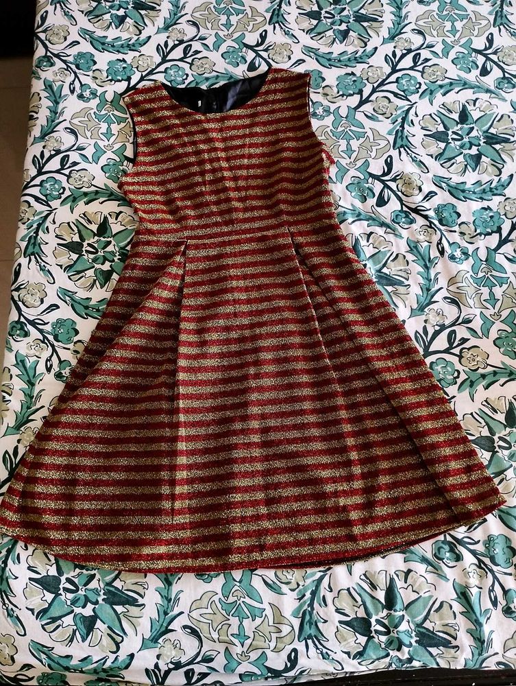 Striped Fit &amp; Flare Dress