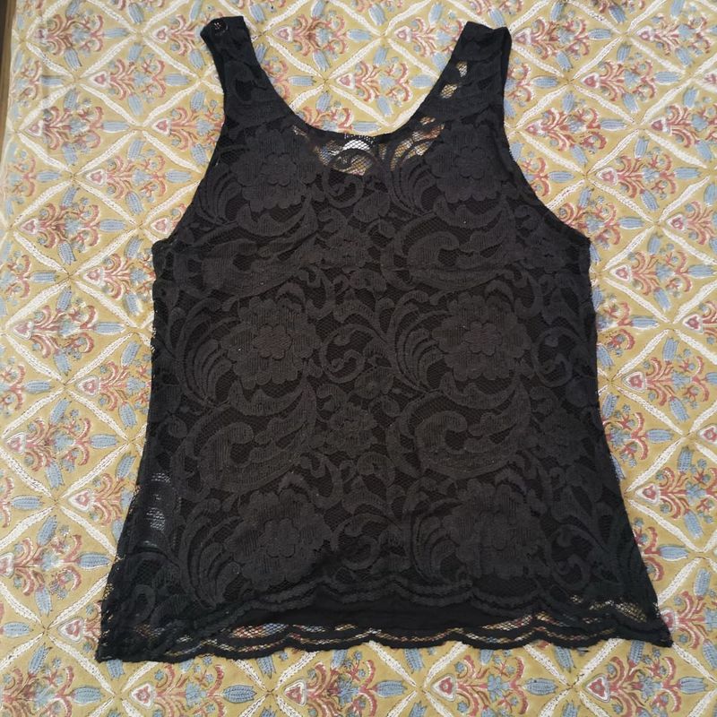 Black Lace Tank Top