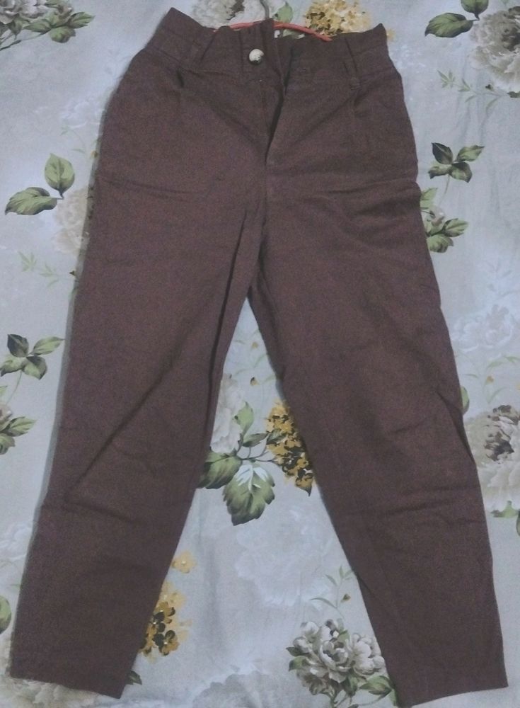 Brown Women&#39;s High-Waisted Pants